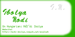 ibolya modi business card